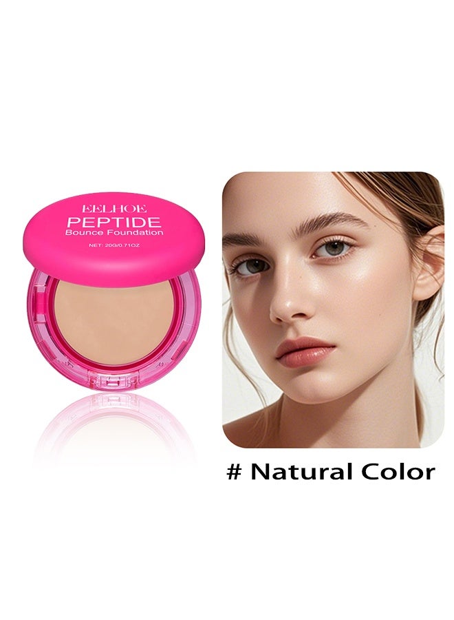 EELHOE Peptide Bounce Foundation | Anti-Aging Vegan Makeup with Firming Peptides, Medium Buildable Coverage, Blurs Wrinkles & Smooths Skin Texture - Clean Formula for Mature Skin 20g, Natural Color - Image 2